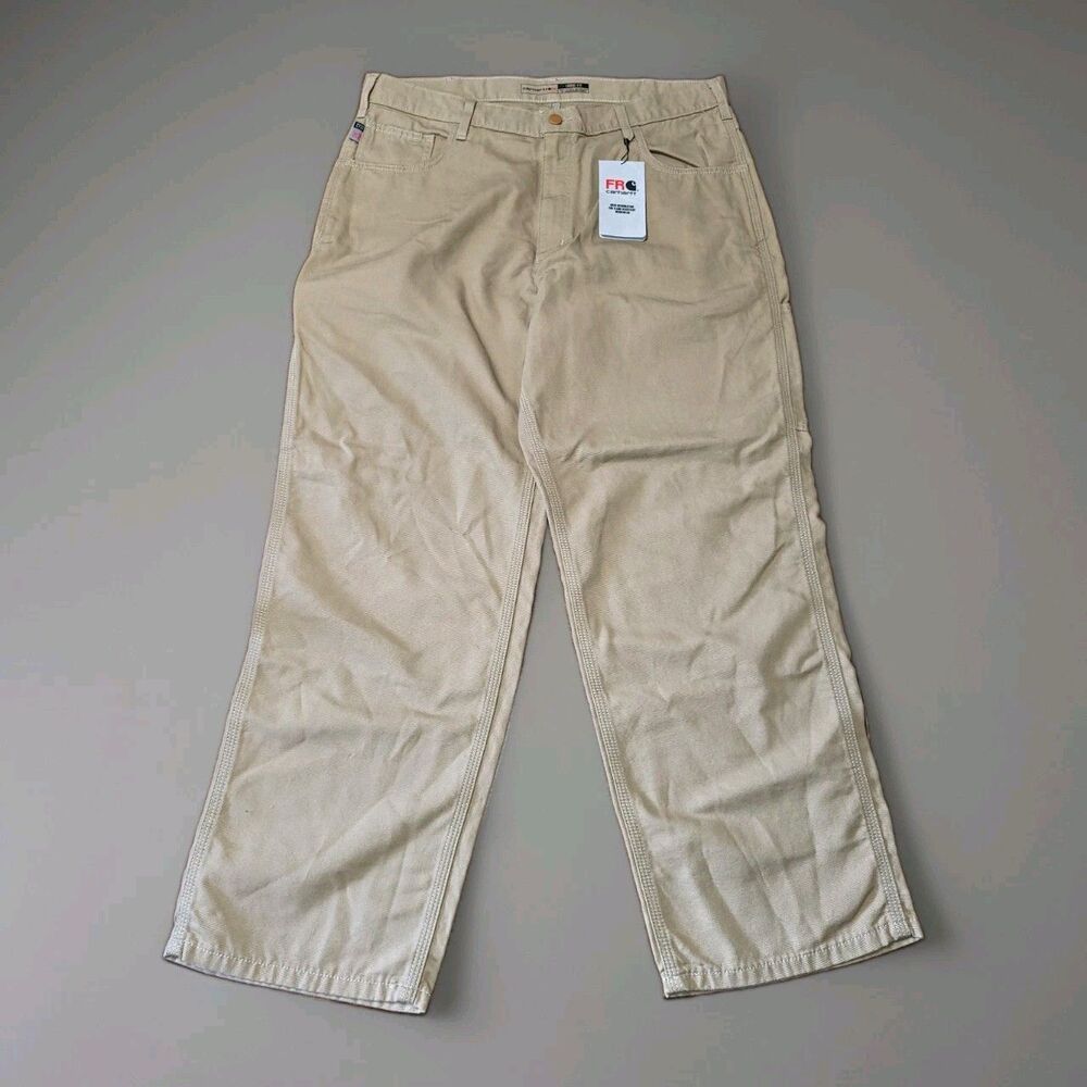 NWT Carhartt FR Pants BN0159-FRM Flame Resistant Loose Fit Canvas 38x30